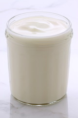 Vintage retro styling yogurt