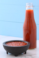 Artisan red hot chili sauce