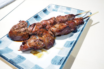 Grilled chicken liver