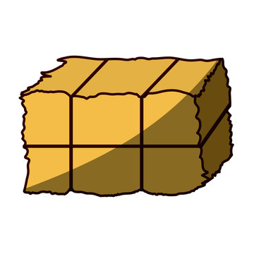 recommend clip art: silhouette color with bale of hay with half shadow vector illustration