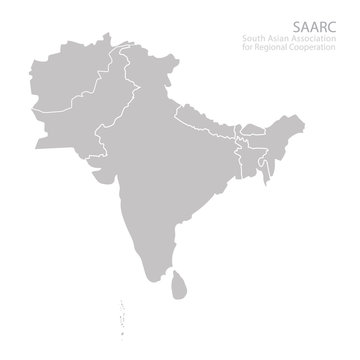 Map Of South Asian Association For Regional Cooperation (SAARC)