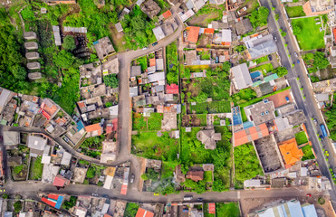 Wide Angle View Of Banos De Agua Santa, Ecuador