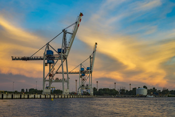 Obraz premium maritime container port