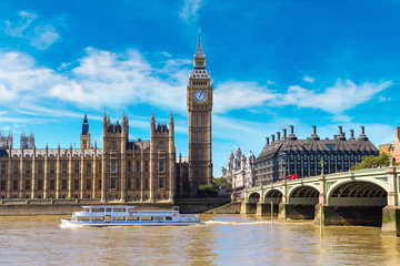 Big Ben, Parliament, Westminster bridge in London