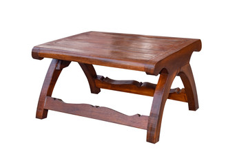 Low wooden table.