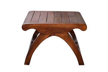 Low wooden table.