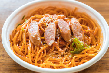 spaghetti with sausage