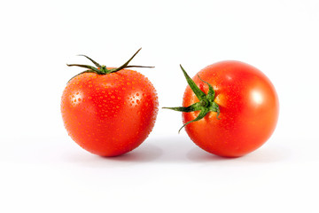Tomato vegetables pile isolated on white background