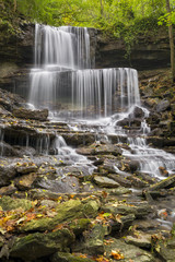 Obraz premium Miami County Waterfall - West Milton Cascades, Ohio