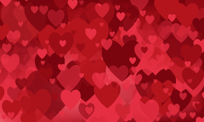 vector background with hearts, Valentine's Day