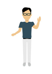 Man Character Template Vector Illustration.