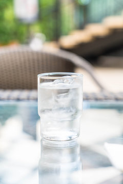 a glass of water on table