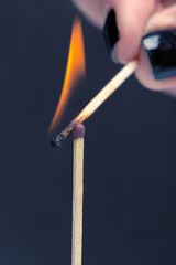 burning match
