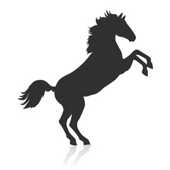 Fototapeta na wymiar Rearing Sorrel Horse Logo