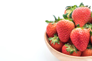 fresh strawberry on white