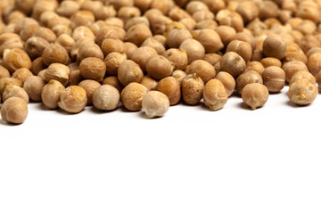 Soybeans isolated on white background