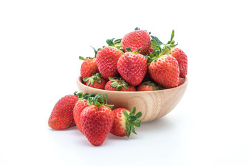 fresh strawberry on white
