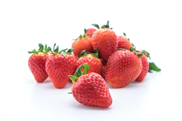 fresh strawberry on white