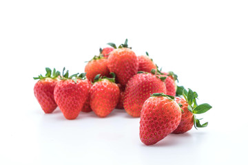 fresh strawberry on white