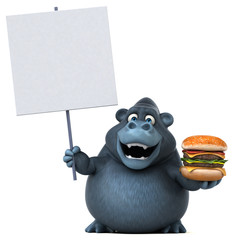Fun gorilla - 3D Illustration