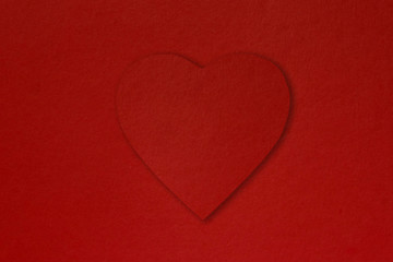 Obraz premium red heart paper on red paper