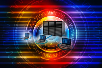 Computer Network,3d rendering