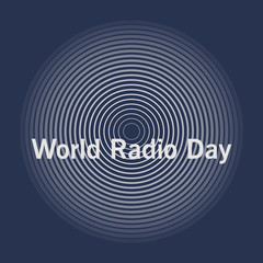 World Radio Day, concentric circles, radio