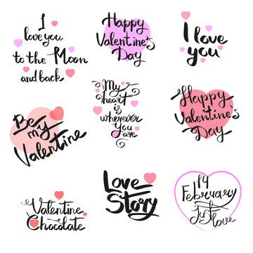 Happy Valentine's Day, lettering