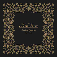 Floral ornate frame
