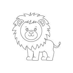 Lion for coloring book.