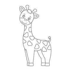 Giraffe for coloring book.