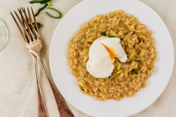 Risotto with leek