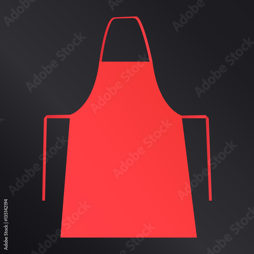 Download "Red kitchen apron on black background. Apron mockup ...