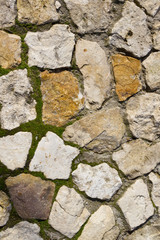 Stone gray wall closeup. Stone background.