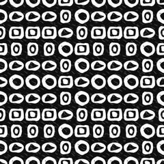 Geometric monochrome seamless pattern