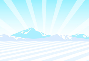 Fototapeta premium 雪山