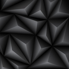 Fototapeta premium Black Polygon Background