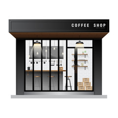 Cafe and Coffee Shop Exterior vector