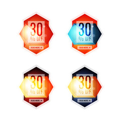 Vector special offer stickers and banners