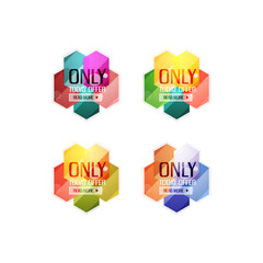 Vector abstract geometric sale labels