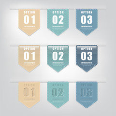 Set of  number modern banners or tags for business , Infographic and presentation.