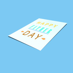 Father day on paper mock up background