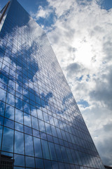 Fototapeta na wymiar Modern smoked glass office building