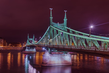 Obraz premium Liberty Bridge in Budapest Hungary