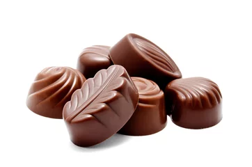 Photo sur Plexiglas Bonbons Assortiment de bonbons au chocolat isolés