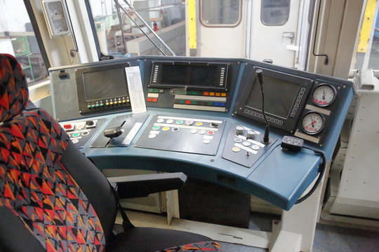 Inside the cabin of the train