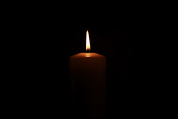 candle light isolated black