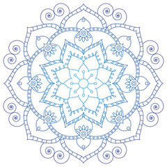 Oriental pattern. Traditional round coloring ornament. Mandala.