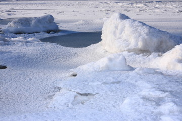 Eisschollen,Winter am see
