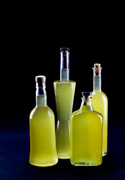 group of bottles of Sorrento limoncello